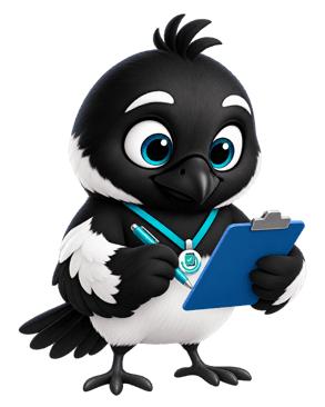 StageDue mascot during client review